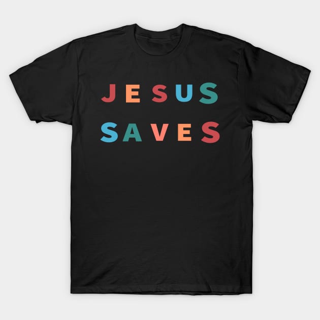 Jesus Saves Cool Inspirational Christian T-Shirt by Happy - Design